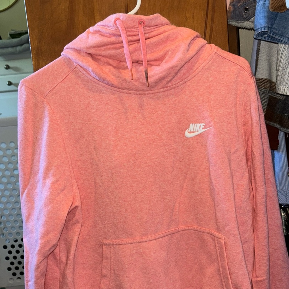Nike Cowl Neck Pink Sweatshirt with pocket